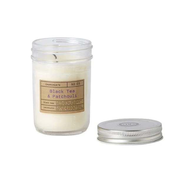 Churchgate Black Tea & Patchouli Fragranced Candle 4 Churchgate Black Tea & Patchouli Fragranced Candle - Image 2