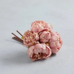 Dunelm Artificial Peony Pink Bundle 28cm