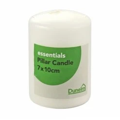 Dunelm Essentials White Pillar Candle