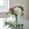 Dunelm Artificial Roses Multi In Glass Vase -Dunelm Sales Shop 30690027