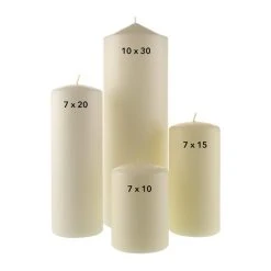 Dunelm Pack Of 6 Essentials White Pillar Candles 10cm X 30cm -Dunelm Sales Shop 30702128 alt01