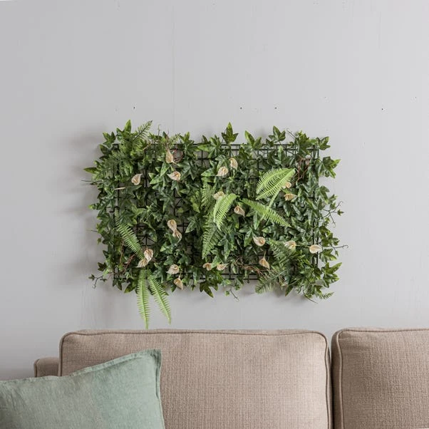 Dunelm Artificial Lily And Mixed Foliage Wall Panel 3 Dunelm Artificial Lily And Mixed Foliage Wall Panel