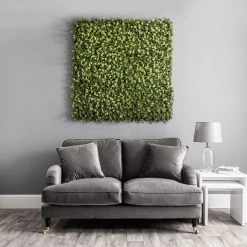 Dunelm Pack Of 6 Artificial Eucalyptus And Sedum Wall Panels