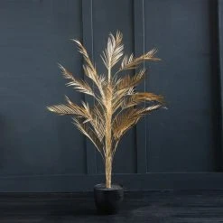 Scottish Everlastings Artificial Gold Palm Tree 120cm
