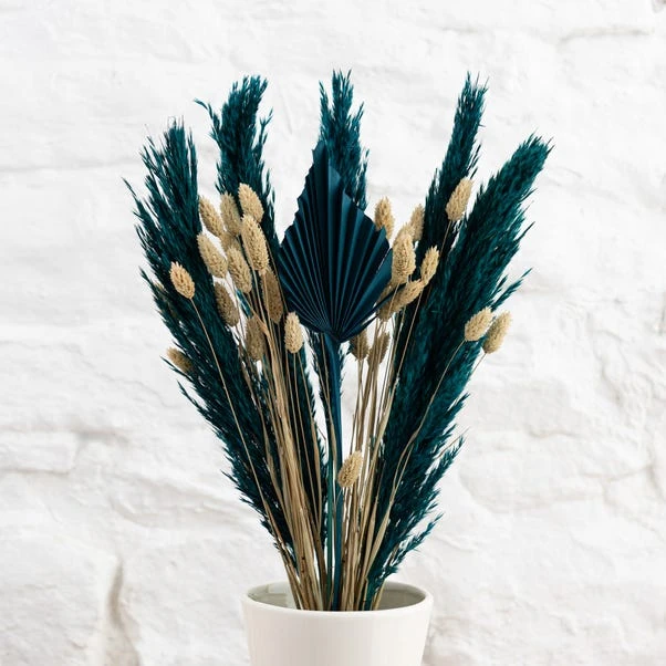 Dunelm Teal Dried Bouquet 6 Dunelm Teal Dried Bouquet - Image 4