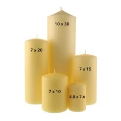Dunelm Pack Of 6 Cream Pillar Candles 7cm X 10cm -Dunelm Sales Shop 30779572 alt01