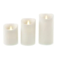 Dunelm Set Of 3 Cosy Cashmere LED Candles -Dunelm Sales Shop 30779641 alt01
