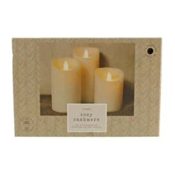Dunelm Set Of 3 Cosy Cashmere LED Candles -Dunelm Sales Shop 30779641 alt03