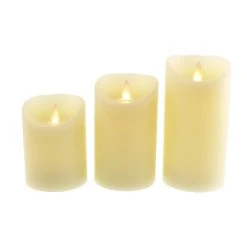 Churchgate Set Of 3 LED Candles -Dunelm Sales Shop 30779642 alt01