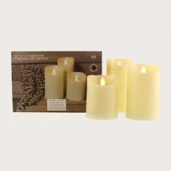 Churchgate Set Of 3 LED Candles -Dunelm Sales Shop 30779642 alt02