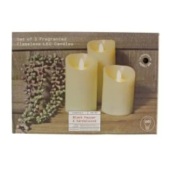Churchgate Set Of 3 LED Candles -Dunelm Sales Shop 30779642 alt03