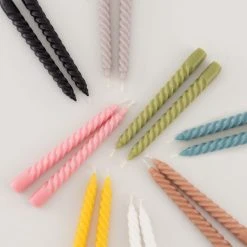 Dunelm Pack Of 2 Twisted Taper Candles 20cm -Dunelm Sales Shop 30791644 alt02