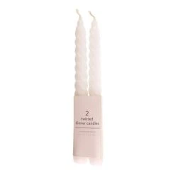 Dunelm Pack Of 2 Twisted Taper Candles 20cm -Dunelm Sales Shop 30791644 alt03