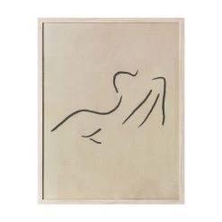 Cedar & Sage Figurine Line Drawing Framed Print