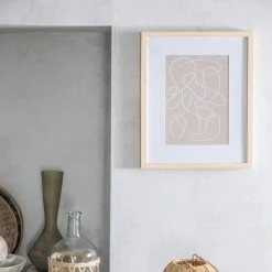 Cedar & Sage Abstract Line Drawing Framed Art