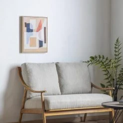 Cedar & Sage Emelle Abstract Textured Framed Canvas