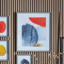 Cedar & Sage Ink Lapping Abstract Framed Art