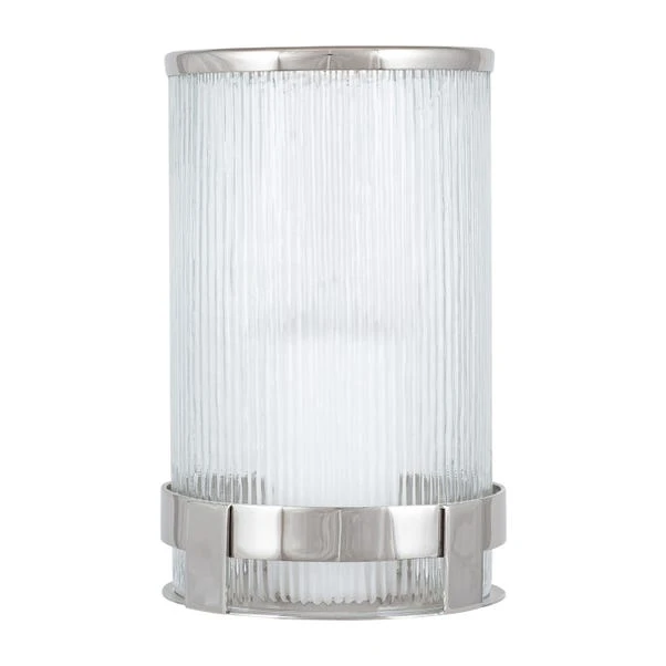 Pacific Lifestyle Metal And Clear Textured Tall Hurricane Vase 4 Pacific Lifestyle Metal And Clear Textured Tall Hurricane Vase - Image 2