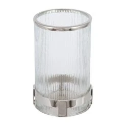 Pacific Lifestyle Metal And Clear Textured Tall Hurricane Vase 8 Pacific Lifestyle Metal And Clear Textured Tall Hurricane Vase -Dunelm Sales Shop 30803437 alt02