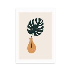 East End Prints Monstera Vase Print